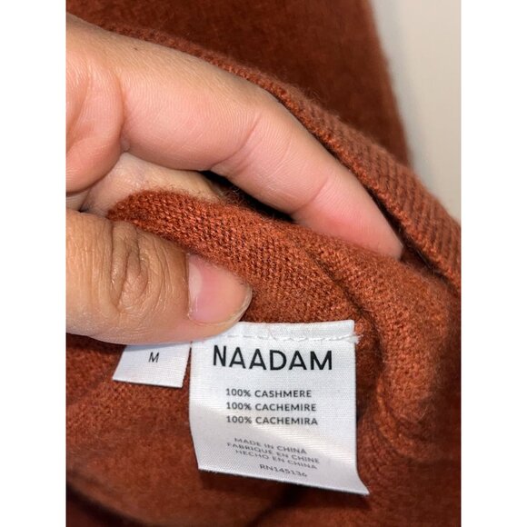 Naadam Rust Cashmere Pullover Sweater Womens M Medium Soft Cozy - Picture 4 of 8